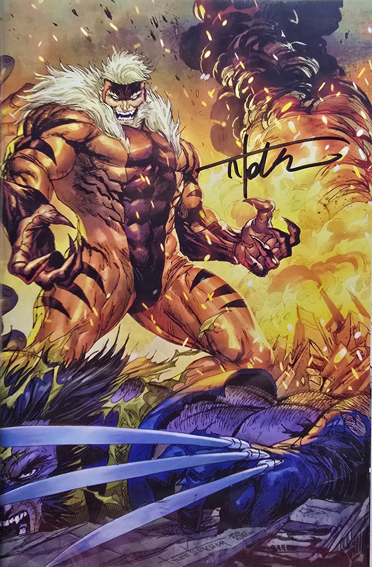 Wolverine #41 & #42 Virgin Connecting SET Signed by Tyler Kirkham