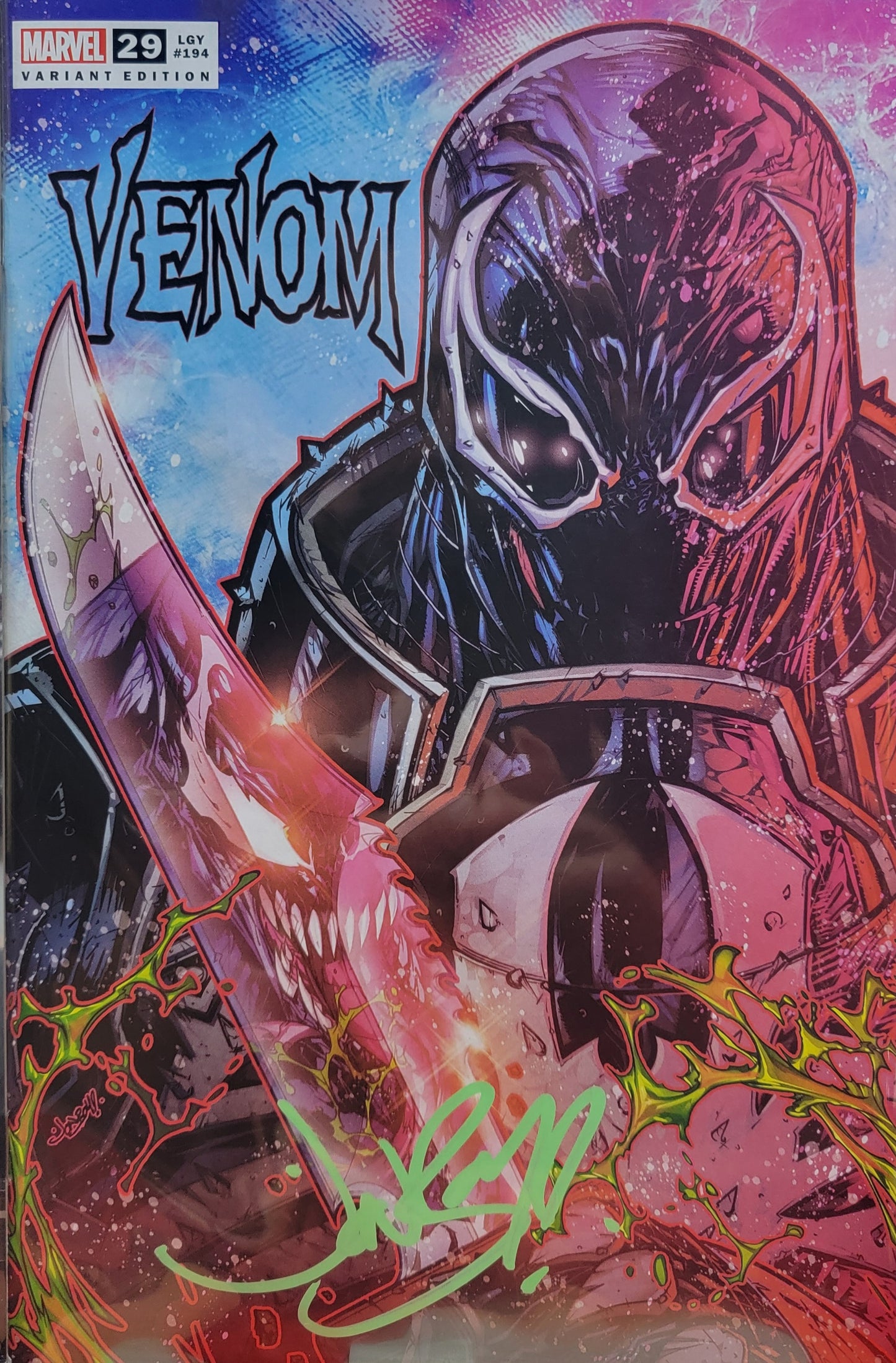 Venom #29 (SET) 3 Book Trade, Virgin Masked & Virgin Half Masked Signed by Jonboy Meyers