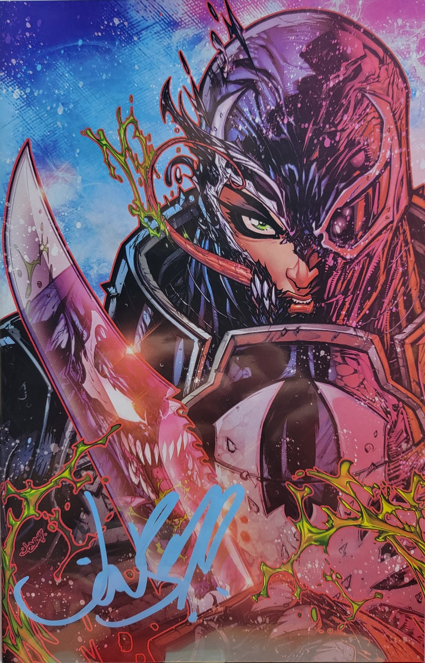 Venom #29 (SET) 3 Book Trade, Virgin Masked & Virgin Half Masked Signed by Jonboy Meyers