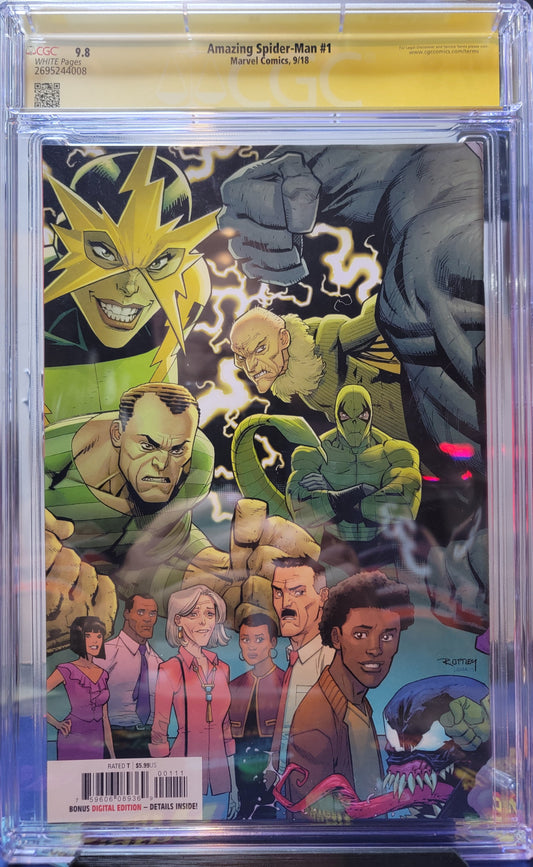 AMAZING SPIDER-MAN #1 SS CGC 9.8 SGNED RYAN OTTLEY
