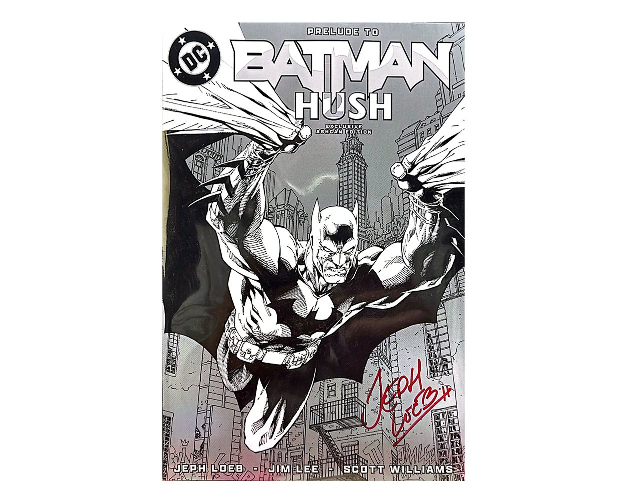 BATMAN HUSH ASHCAN LTD 100 SKETCH SIGNED BY EPH LOEB