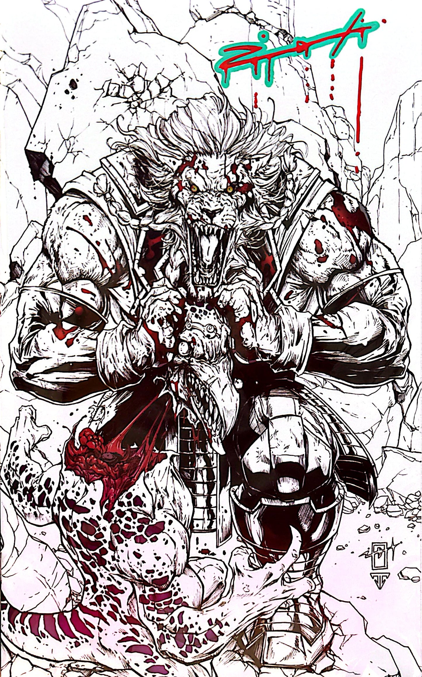 INVINCIBLE UNIVERSE: BATTLE BEAST #3 SIGNED BY JONATHAN URIBE (SET COVER A & COVER B)