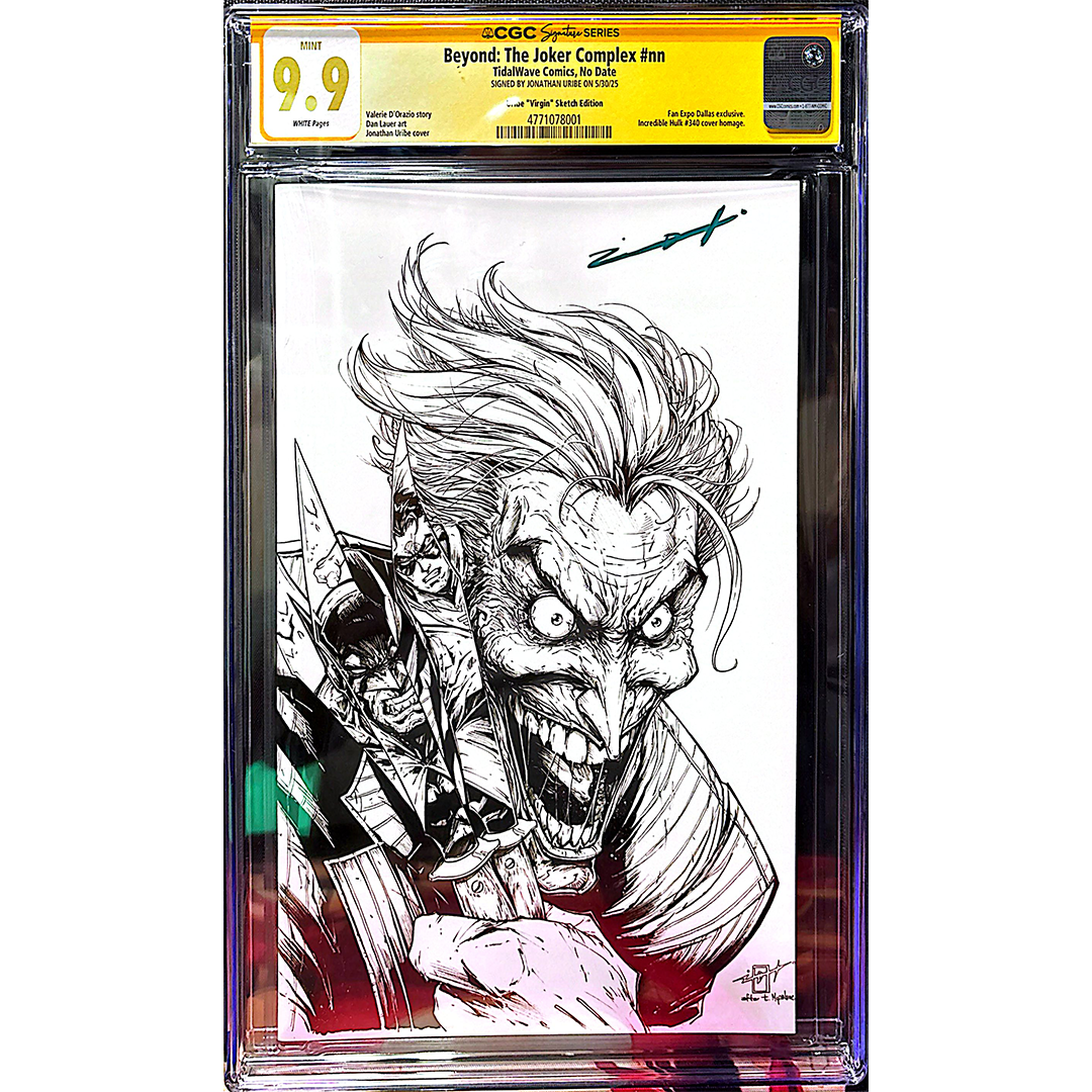BEYOND: THE JOKER COMPLEX SS CGC 9.9 SIGNED BY JONATHAN URIBE COA 02/75