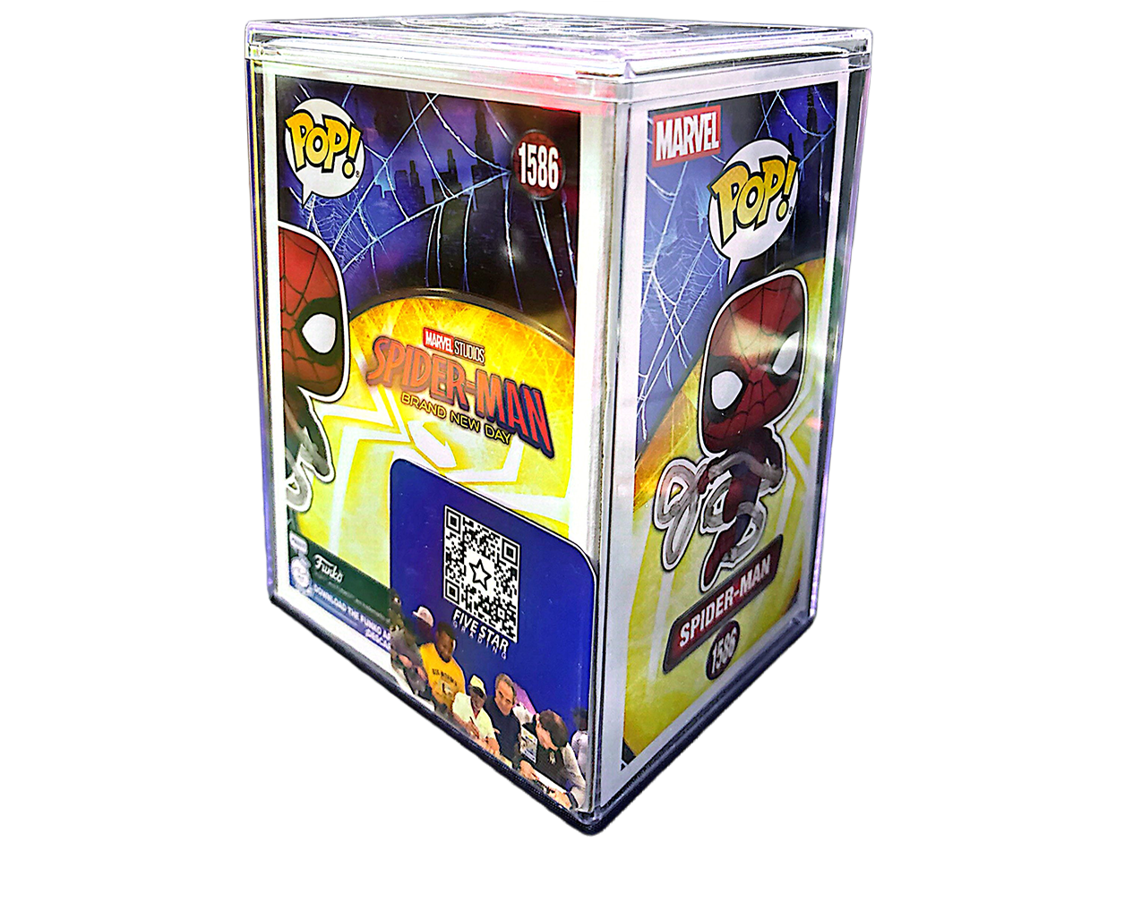 SPIDER-MAN BRAND NEW DAY FUNKO POP 1586 (SIGNED BY TOM HOLLAND)