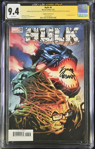 HULK #6 1:500 SS JSA/CGC 9.4