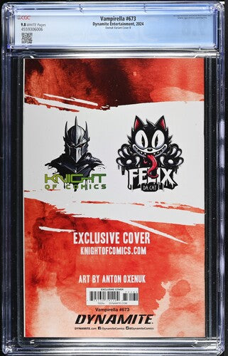 VAMPIRELLA #673 COVER B EXCLUSIVE CGC 9.8