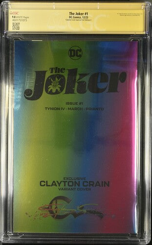 THE JOKER #1 SS CGC 9.8 SIGNED BY CLAYTON CARIN