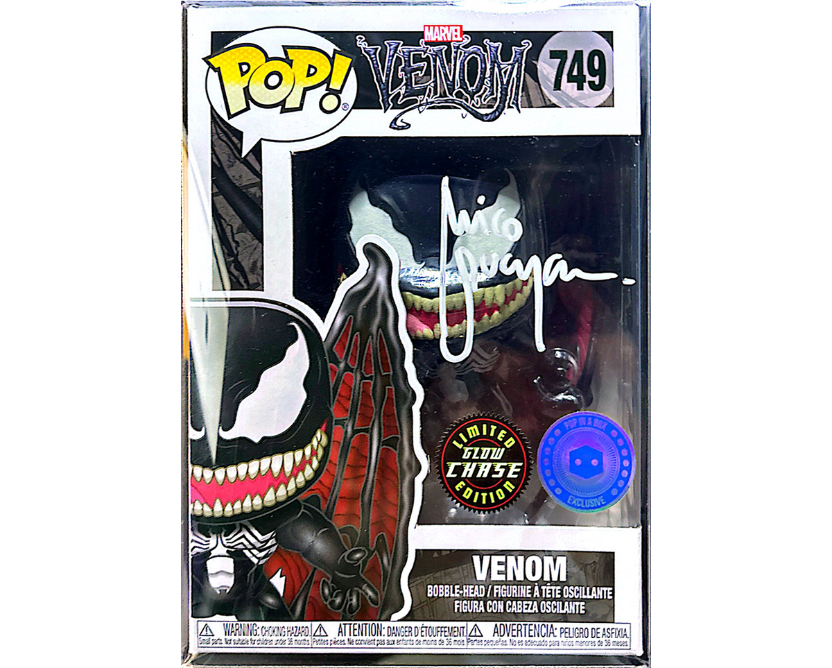 VENOM FUNKO POP 749 LIMITED GLOW IN THE DARK CHASE (SIGNED BY MICO SUAYAN)
