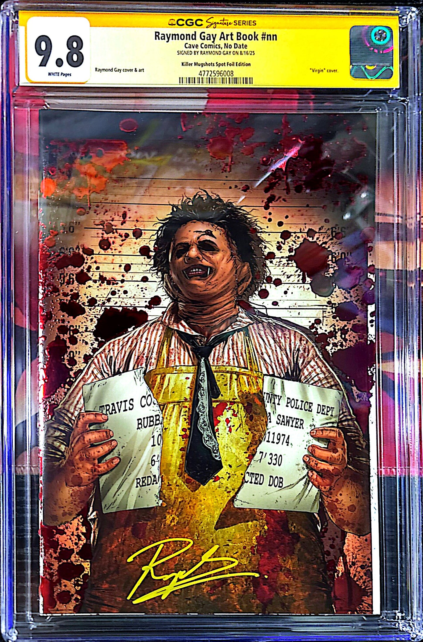 Raymond Gay Art Book "KILLER MUGSHOTS" SS CGC 9.8 SIGNED RAYMOND GAY COA 08/75
