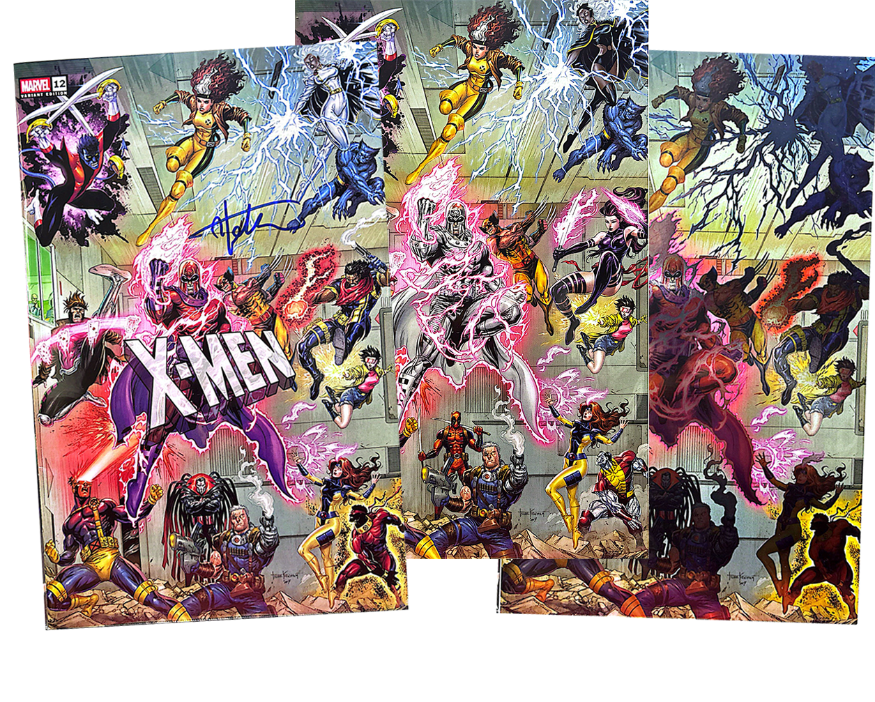 X-Men #12 Trade, Virgin, Foil SET Trade Signed by Tyler Kirkham