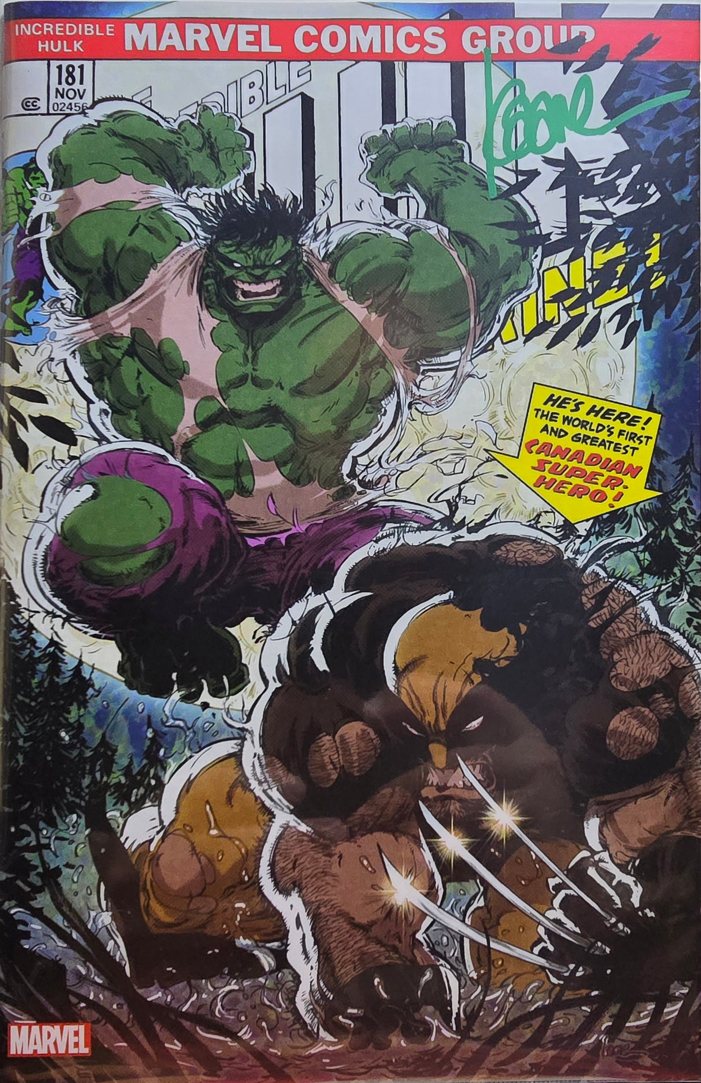 Incredible Hulk #181 (SET) Trade & Virgin Signed by Kaare Andrews