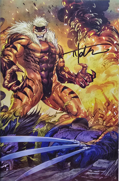 Wolverine #41 & #42 Virgin Connecting SET Signed by Tyler Kirkham
