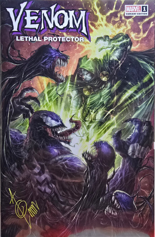 Venom: Lethal Protector II #1 (SET) Trade & Virgin Signed by Alan Quah