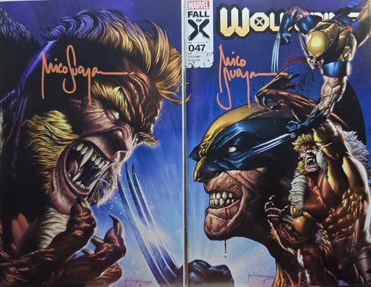 Wolverine #46 (Connecting Set) Trade & Virgin Signed by Mico Suayan