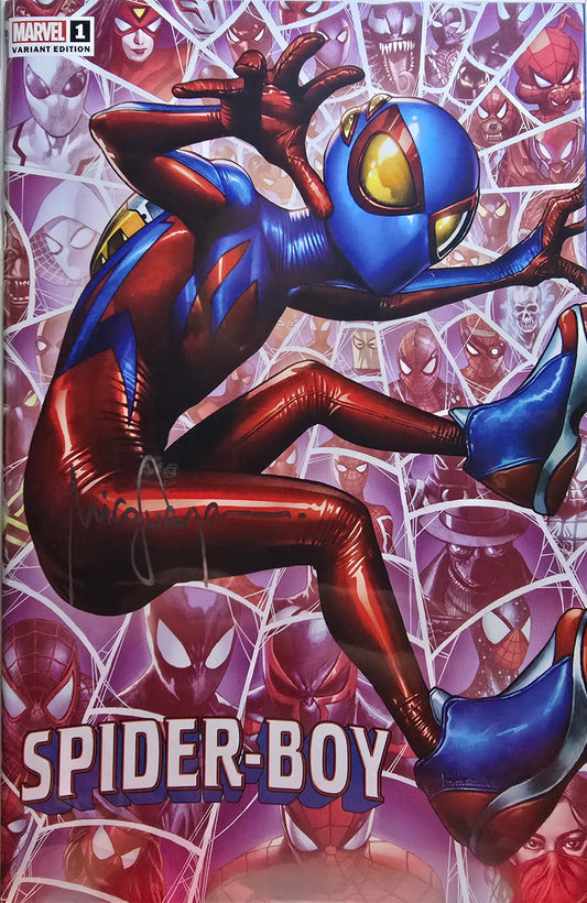 Spider-Boy #1 (SET) Trade, Virgin & LACC Virgin Sketch Ltd 600 Signed by Mico Suayan (Copy)