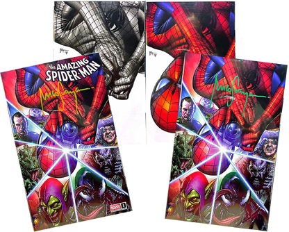 Amazing Spider-Man #1 C2E2 Exclusives (SET) Trade & Virgin1 Signed, Viegin2, Sketch by Mico Suayan
