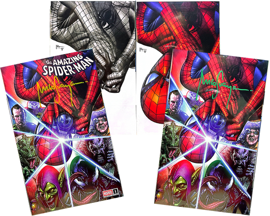 Amazing Spider-Man #1 C2E2 Exclusives (SET) Trade & Virgin1 Signed, Viegin2, Sketch by Mico Suayan