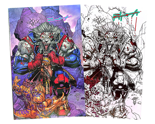 INVINCIBLE UNIVERSE: BATTLE BEAST #3 SIGNED BY JONATHAN URIBE (SET COVER A & COVER B)