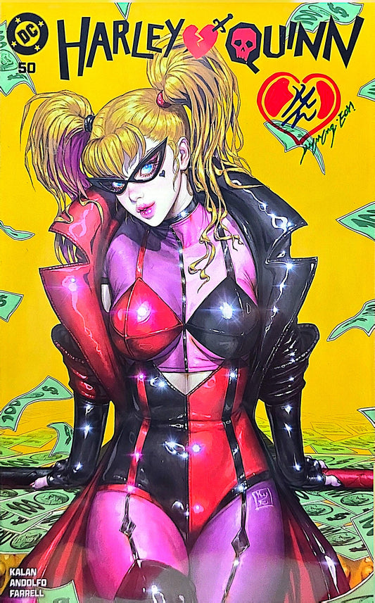 Harley Quinn #50 Trade & Virgin SET Signed by Kyuyong Eom