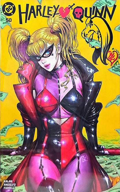 Harley Quinn #50 Trade & Virgin SET Signed by Kyuyong Eom