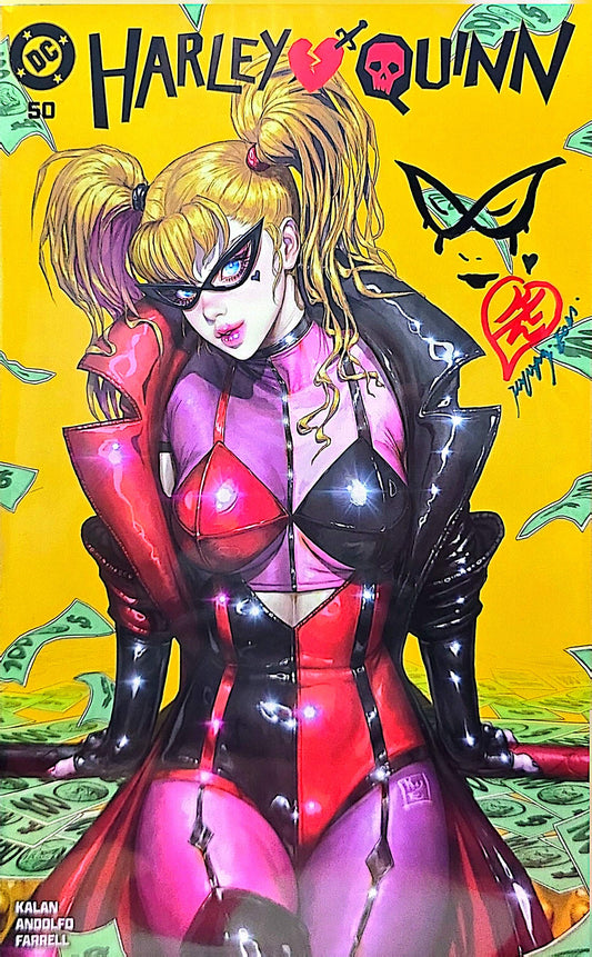 Harley Quinn #50 Trade & Virgin SET Signed by Kyuyong Eom
