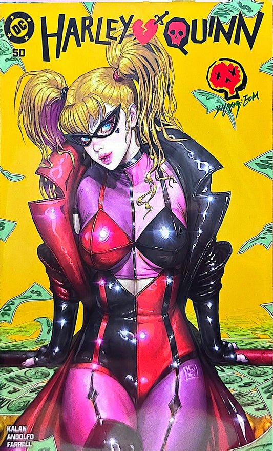 Harley Quinn #50 Trade & Virgin SET Signed by Kyuyong Eom