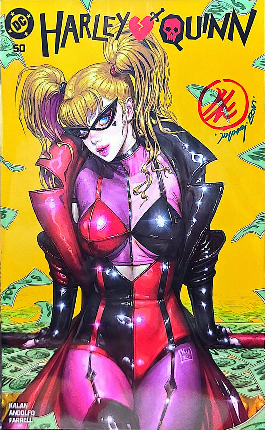 Harley Quinn #50 Trade & Virgin SET Signed by Kyuyong Eom