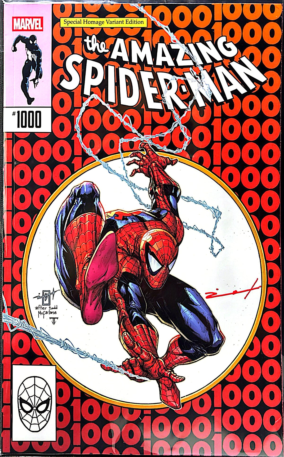 AMAZING SPIDER-MAN #1000 SIGNED BY JONATHAN URIBE WITH COA