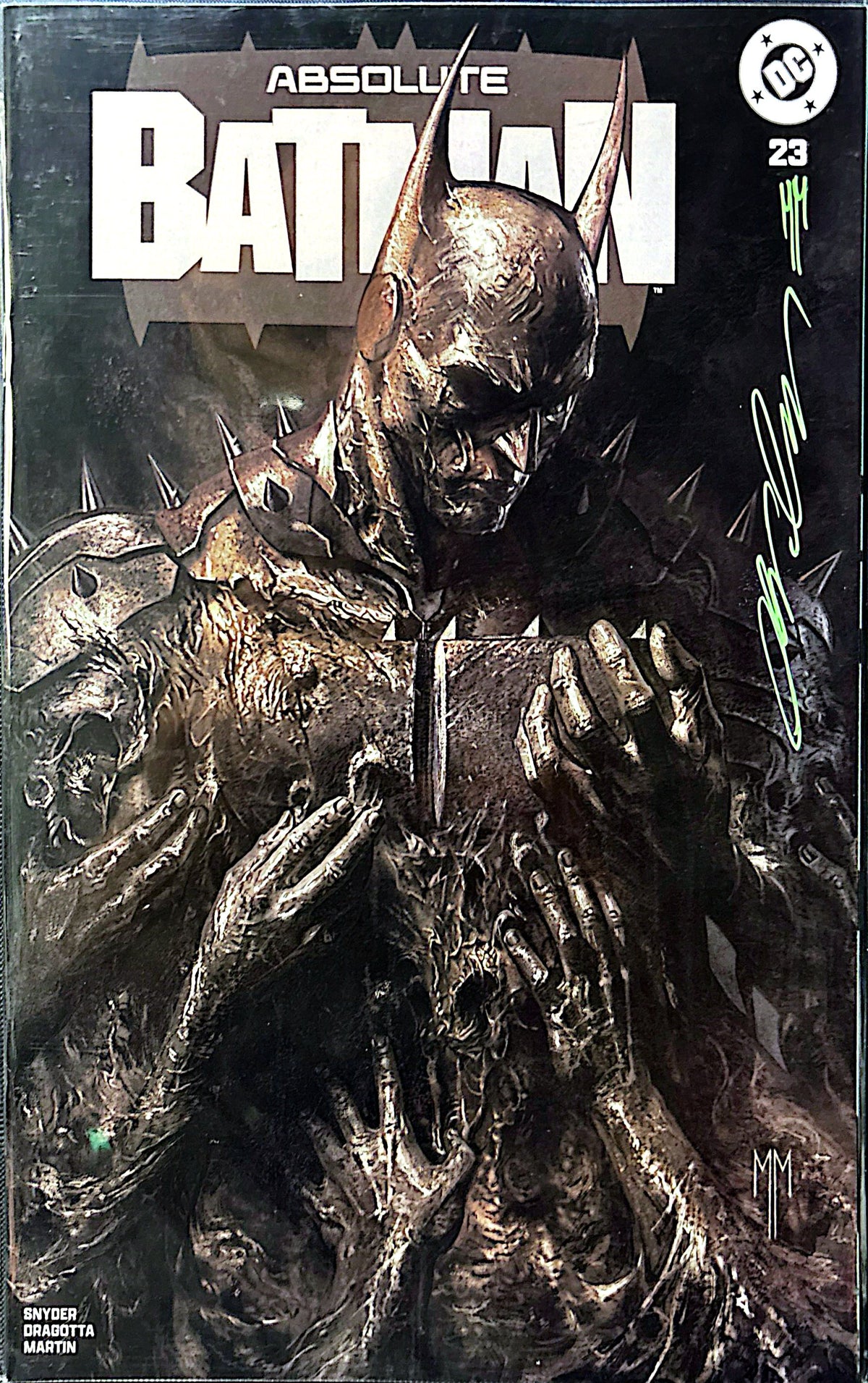 ABSOLUTE BATMAN #23 SET TRADE, VIRGIN, FOIL SIGNED BY MARCO MASTRAZZO WITH COA