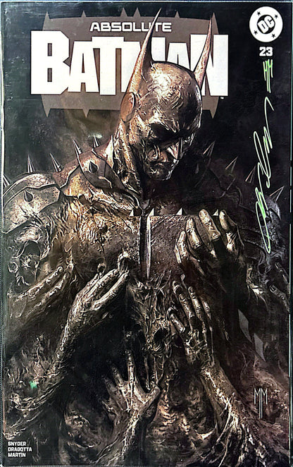 ABSOLUTE BATMAN #23 SET TRADE, VIRGIN, FOIL SIGNED BY MARCO MASTRAZZO WITH COA