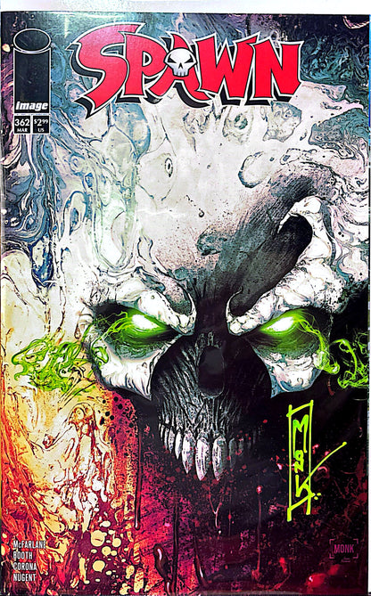 SPAWN #362 SIGNED BY JEFF MONK (SET TRADE & VIRGIN BOTH SIGNED)