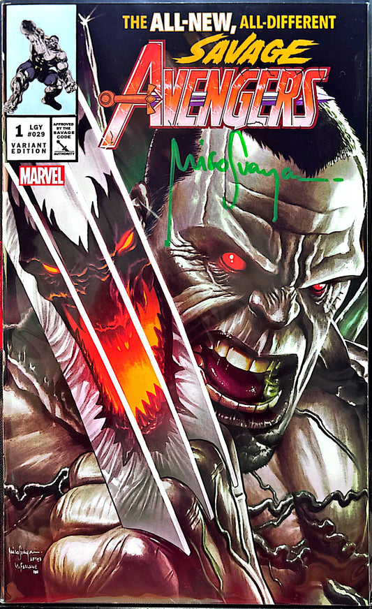 Savage Avengers #1 (SET) Trade, Virgin, Virgin Color Splash & MegaCon Virgin Sketch Signed by Mico Suayan