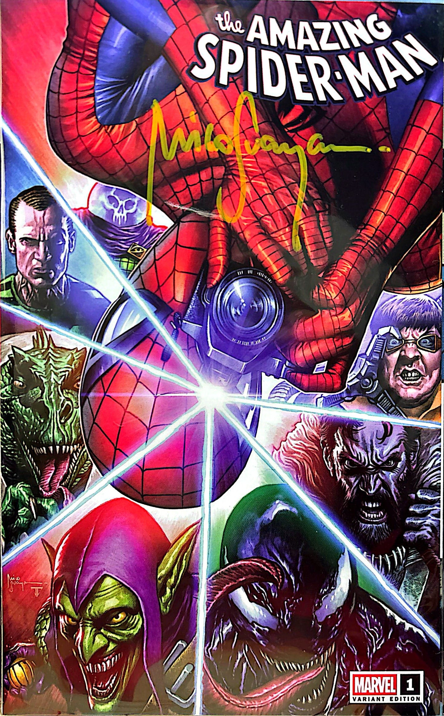Amazing Spider-Man #1 C2E2 Exclusives (SET) Trade, Virgin1, Viegin2, Sketch Signed by Mico Suayan
