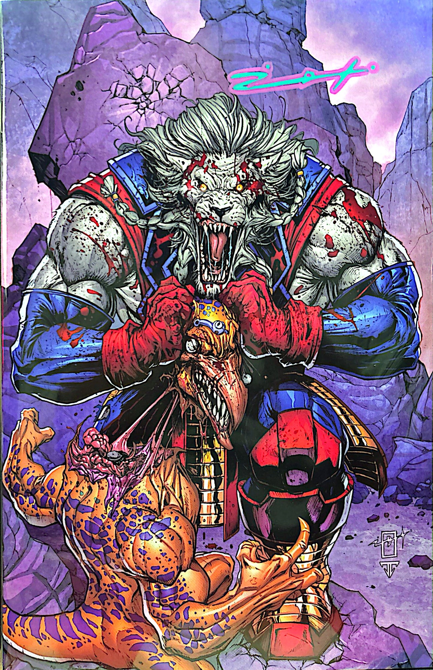INVINCIBLE UNIVERSE: BATTLE BEAST #3 SIGNED BY JONATHAN URIBE (SET COVER A & COVER B)