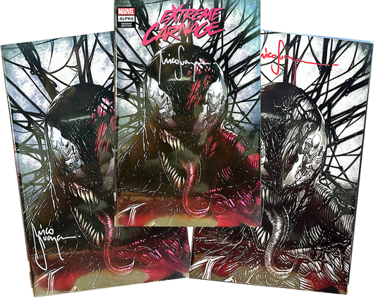 Extreme Carnage #1 (SET) Trade, Virgin, Virgin Sketch Signed by Mico Suayan