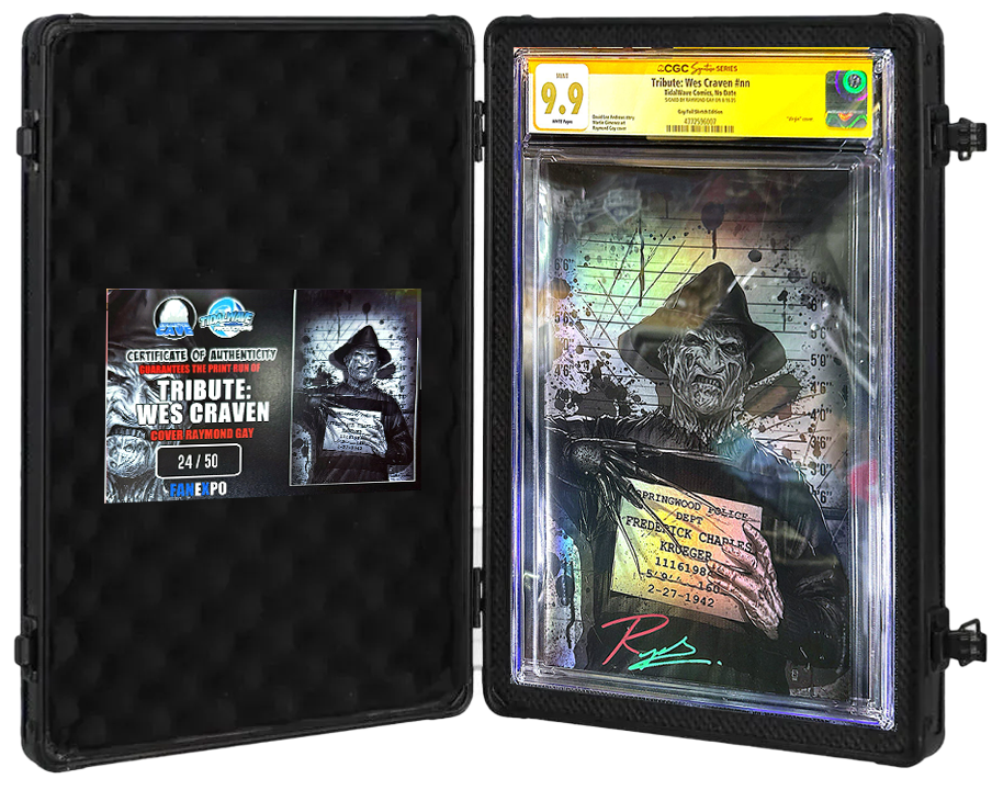 TRIBUTE: WES CRAVEN SS CGC 9.9 SIGNED RAYMOND GAY  COA 24/50