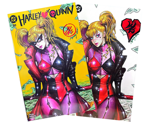 Harley Quinn #50 Trade & Virgin SET Signed by Kyuyong Eom