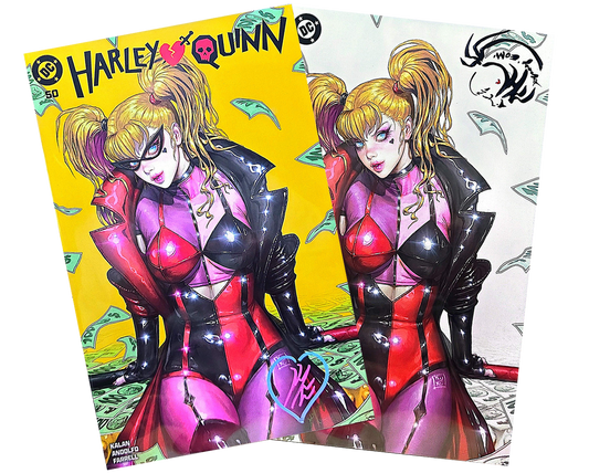 Harley Quinn #50 Trade & Virgin SET Signed by Kyuyong Eom
