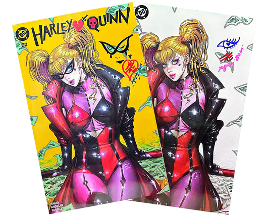 Harley Quinn #50 Trade & Virgin SET Signed by Kyuyong Eom