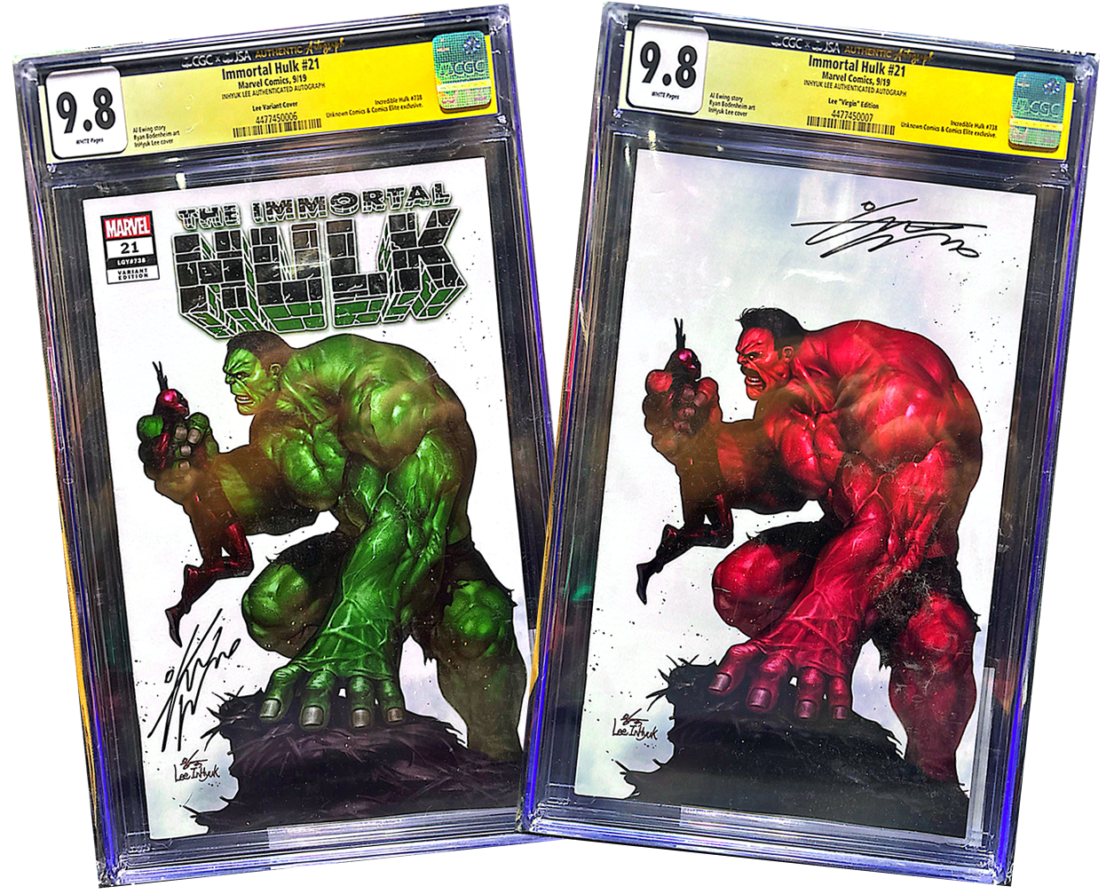 Immortal Hulk #21 SS JSA/CGC 9.8 SET Virgin & Trade Signed by Inhyuk Lee