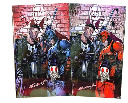 FAME: CHARLIE COX SIGNED & SKETCHED BY JONATHAN URIBE (SET COVER A & COVER B)