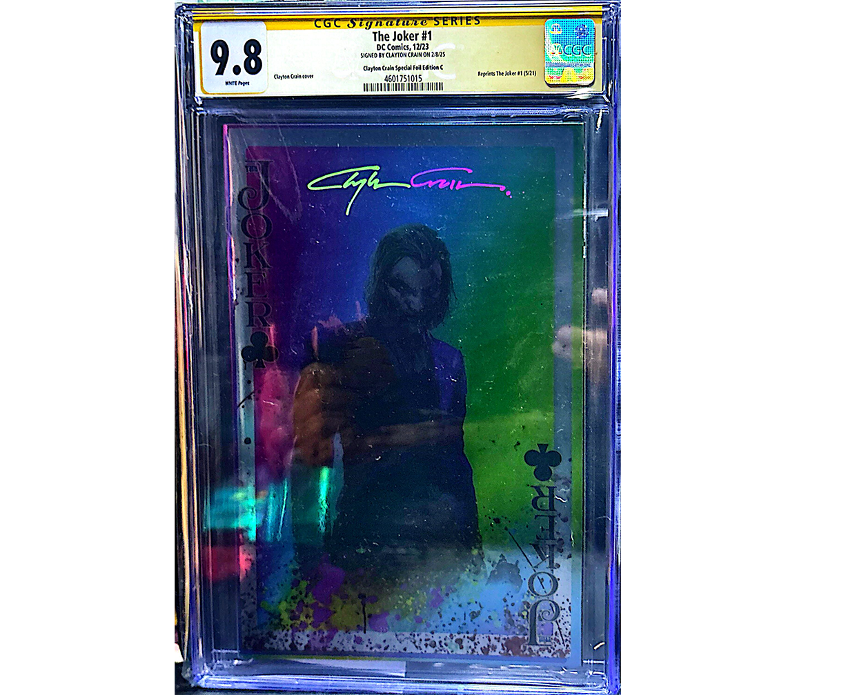 THE JOKER #1 SS CGC 9.8 SIGNED BY CLAYTON CARIN