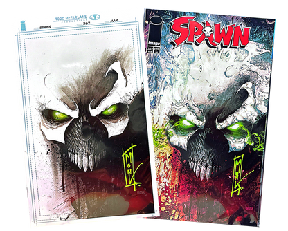 SPAWN #362 SIGNED BY JEFF MONK (SET TRADE & VIRGIN BOTH SIGNED)