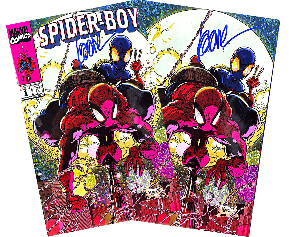 Spider-Boy #1 (SET) Trade & Virgin Signed by Kaare Andrews