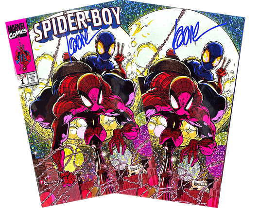 Spider-Boy #1 (SET) Trade & Virgin Signed by Kaare Andrews