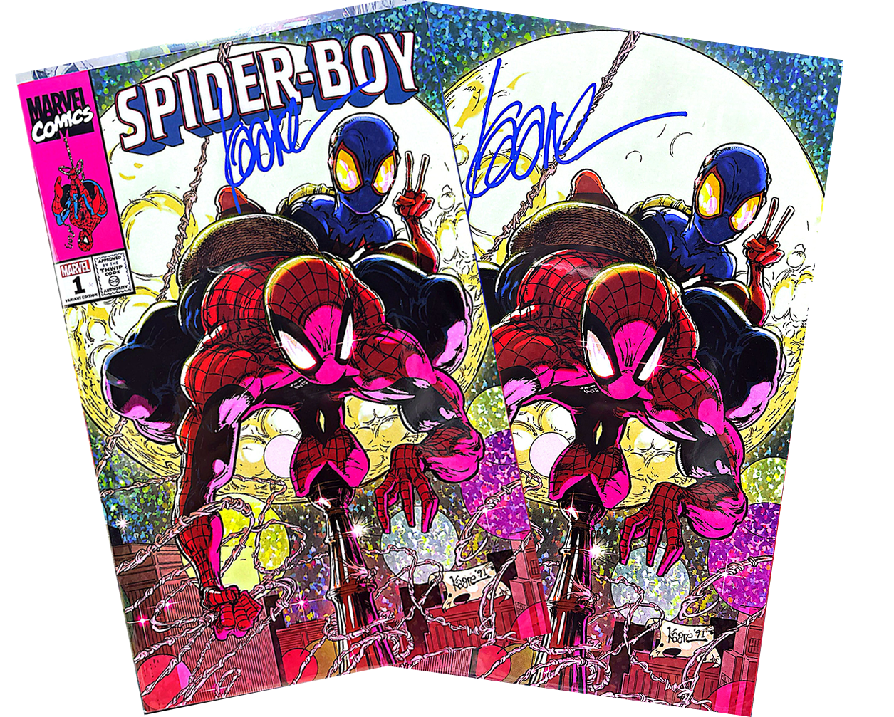 Spider-Boy #1 (SET) Trade & Virgin Signed by Kaare Andrews
