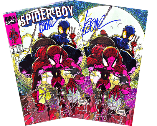 Spider-Boy #1 (SET) Trade & Virgin Signed by Kaare Andrews