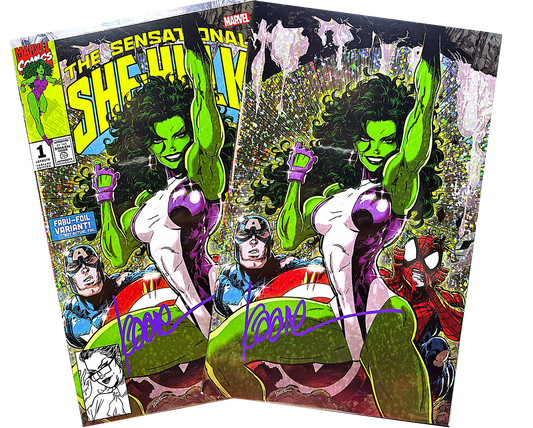 Sensational She Hulk #1 (SET) Trade & Virgin Signed by Kaare Andrews