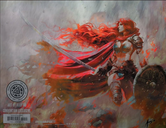 RED SONJA NOIR #1 COVER A METAL - RUDY AO HEROES CON 2025 EXCLUSIVE