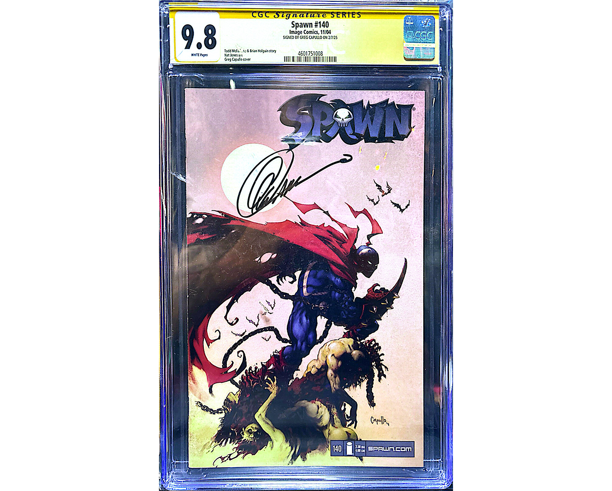 SPAWN #140 SS CGC 9.8 SIGNED GREG CAPULLO LOW PRINT RUN